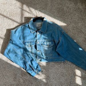 Oversized crop Jean jacket